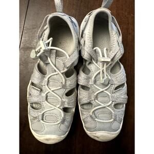 KEEN silver glitter moxie sandals water shoes kids size 1